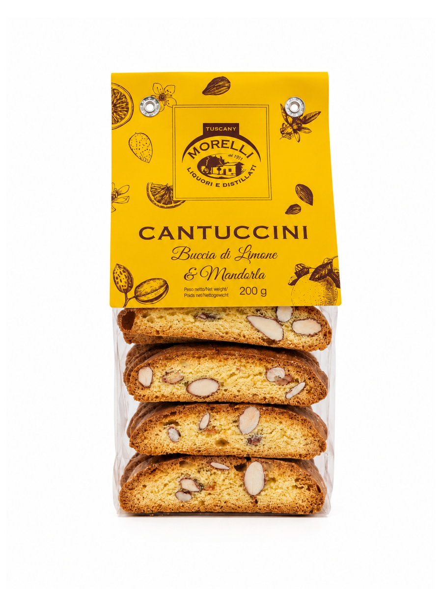 Morelli Lemon Peel & Almond Cantuccini 200g